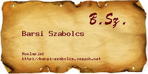 Barsi Szabolcs névjegykártya